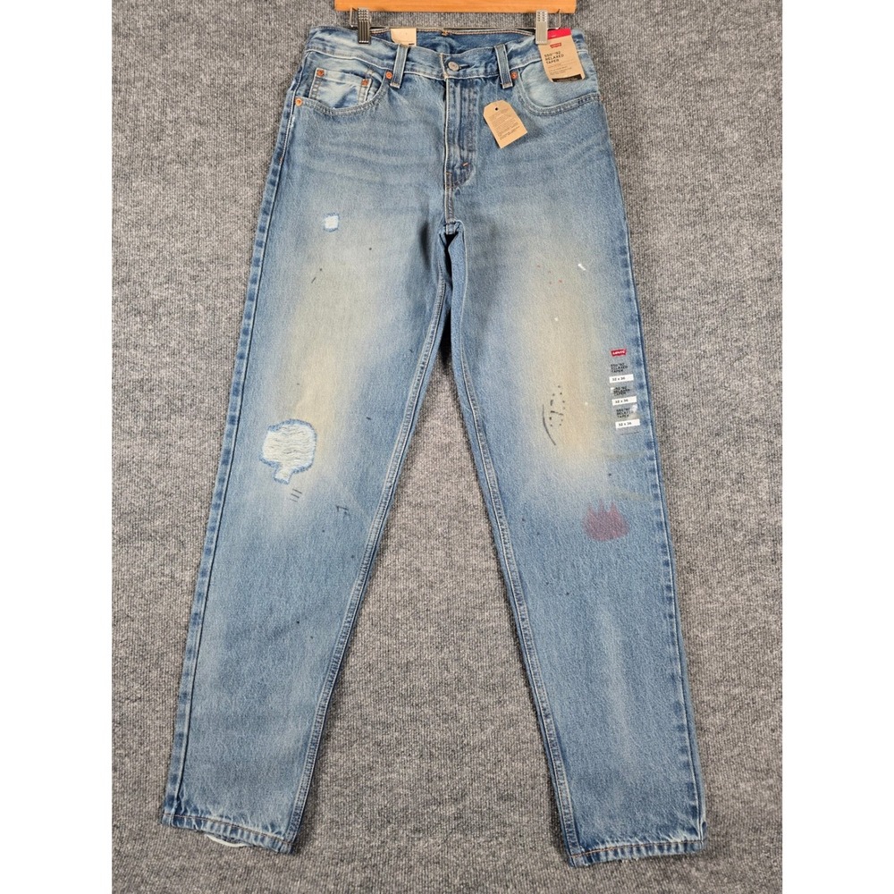 Levi's 550 1992 Relaxed Taper Jeans Mens 32x36 Light Wash Distressed‎